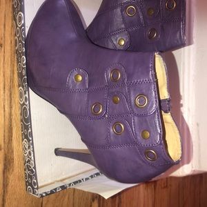 Purple booties